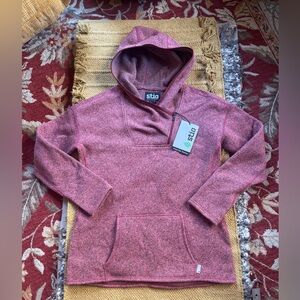 Stio women’s Sweetwater fleece hoodie pullover desert coral heather NEW NWT XL